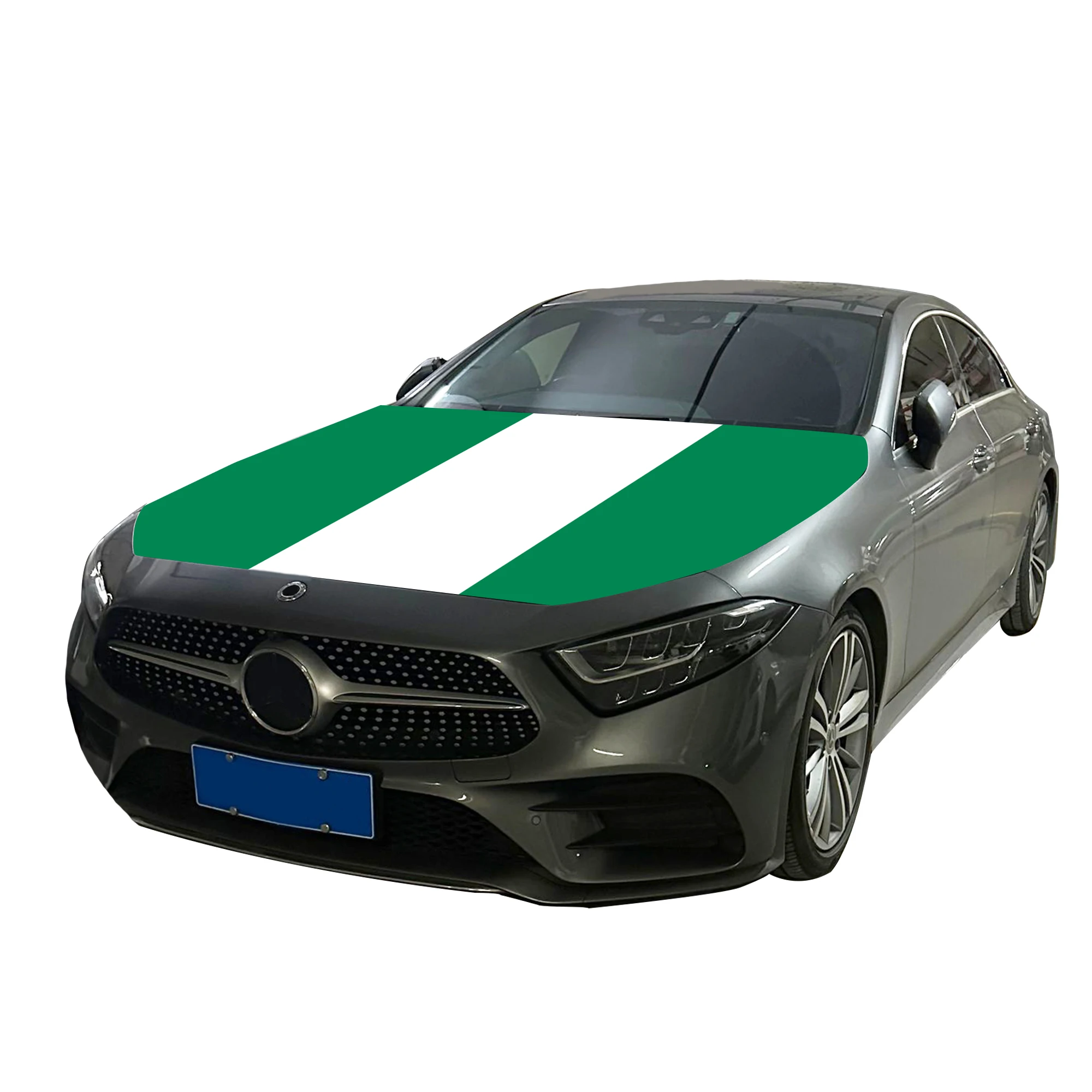 Доступный Национальный чехол на капот автомобиля флаг нигерийский для автомобильного двигателя Прямая продажа с завода полиэфирная ткань