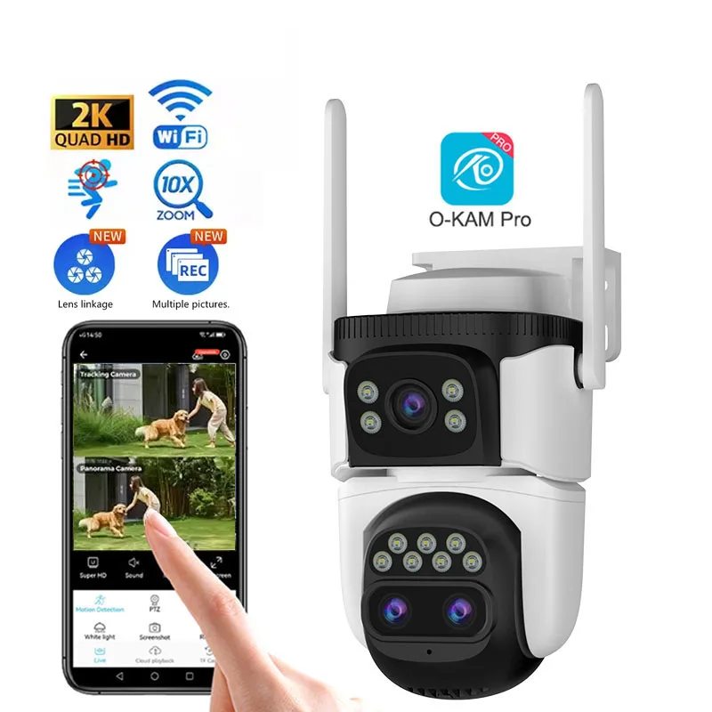 OKAM Smart Hd Outdoor Ptz Surveillance Wired Wifi Wireless Camera Cctv Ip Camera Security Network Camera