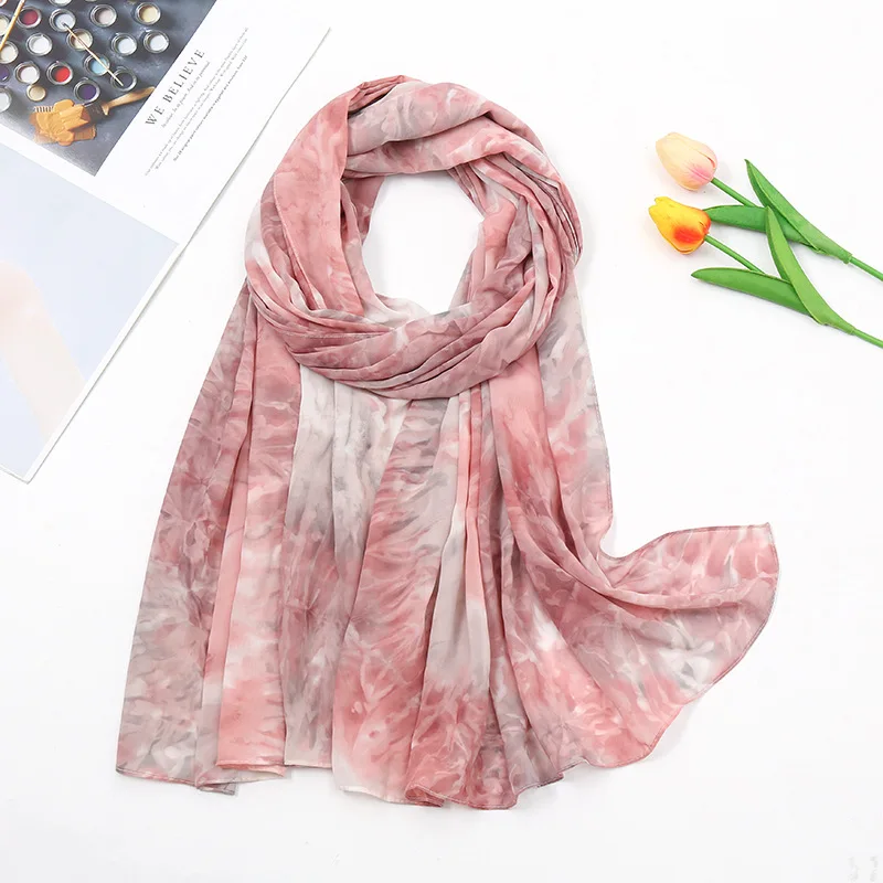 printed shawl pearl muslim hijab chiffon korea scarf