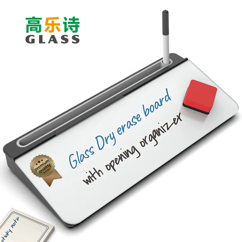 Desktop Glass Computer Pad, Glass Whiteboard, Dry Erase Surface Small Whiteboard Easel Pad Set For School Office