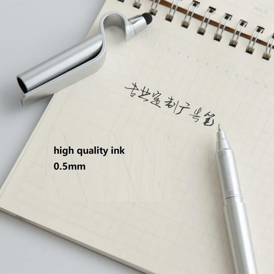 Multi functional phone holder signature pen customization logo QR code creativity looks good 0.5 advertising neutral pen