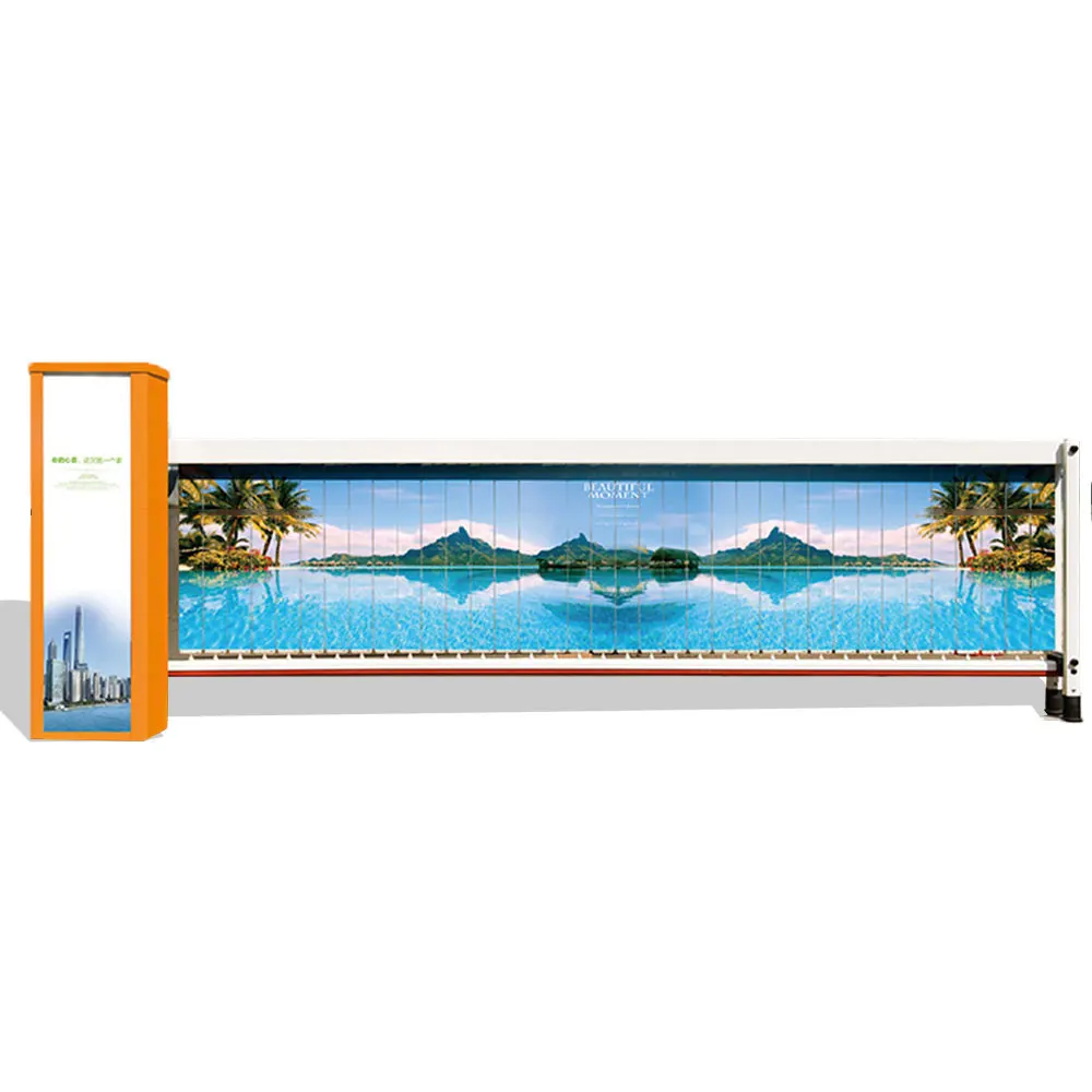 Outdoor Security Protection Automatic Advertising Barrier Gate Arm bar for Entrance Access Control System Single Arm Barrier