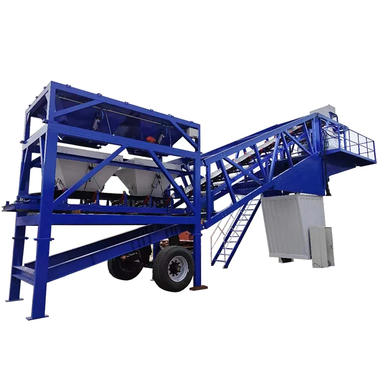 portable concrete mixing plant mini  high output concrete batching plant portable concrete batching plant ready mix in China