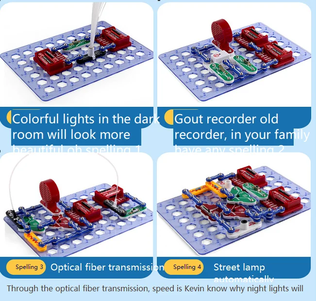 Wholesale Educational Toys Electronic Building Blocks Assembling Toys For Kids Science Experiment Kits