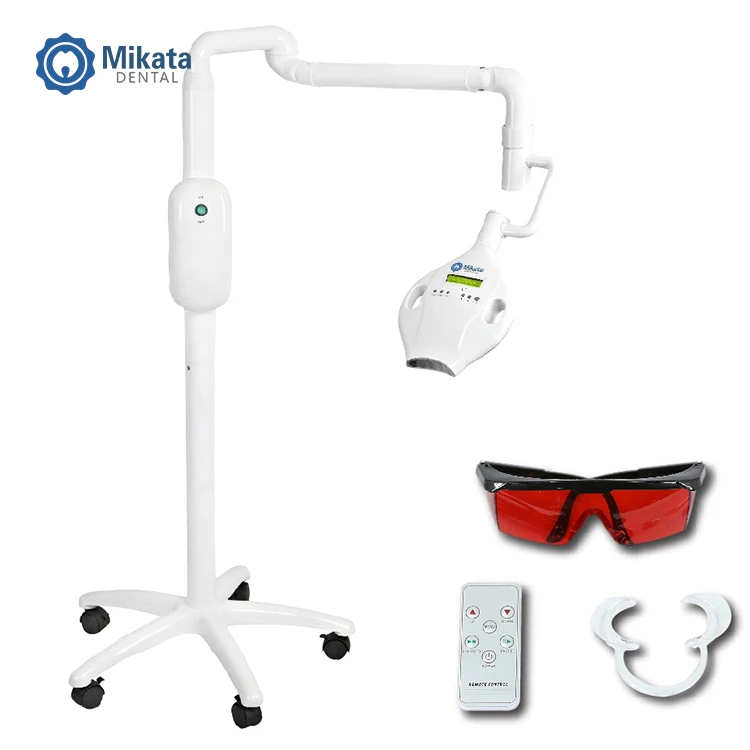 Dental Teeth Bleaching Machine with Mobile Laser LED Light 3-Color Whitening Electric Plastic and Metal Material