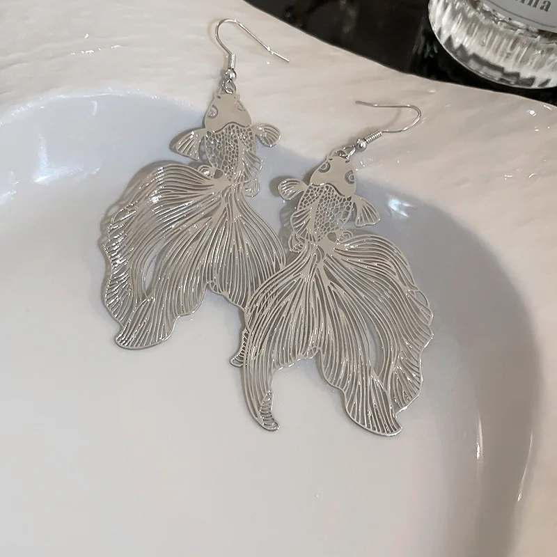 KAITIN Fashion Elegant Koi Small Fish Pendant Earrings Wholesale Designer Korea Earrings Jewelry For Women