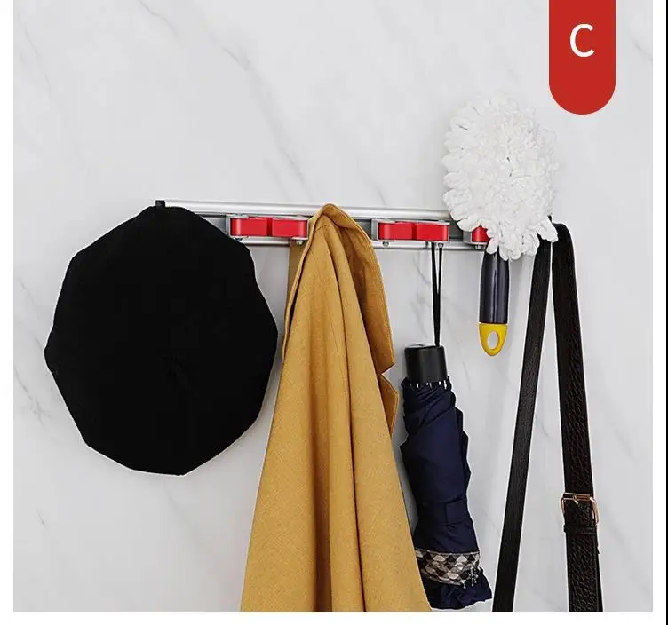 Indoor and outdoor Aluminum Wall Mounted Mop Storage And Broom Holder