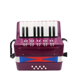 Factory Direct Hotsale 17 Buttons 8 Bass Accordion Toy Acordeon For Kids Beginner