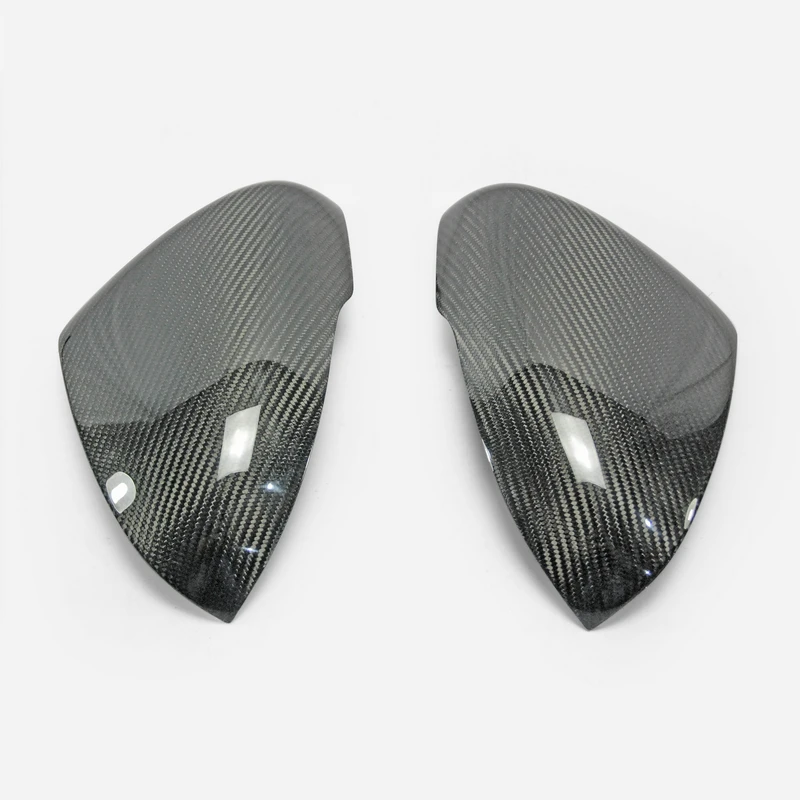 
Customized Car Accessories, Carbon Fiber Side Mirror Cover Stick On Type Glossy Fibre Rear View Kit Racing Trim Part 