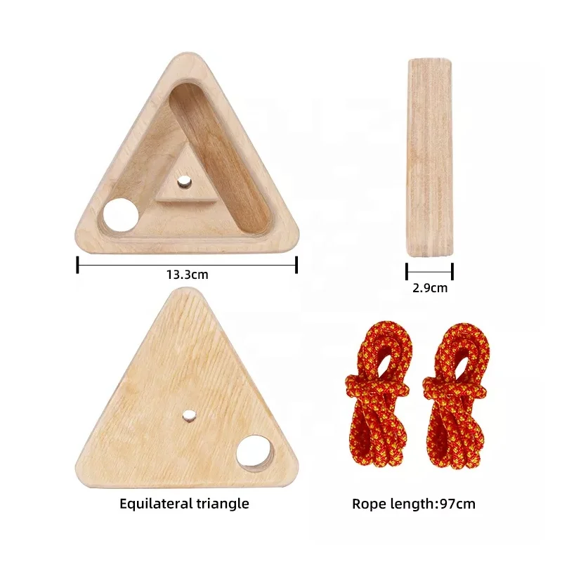 Треугольная деревянная накладка на палец для скалолазания подходит для уличных и домашних тренировок