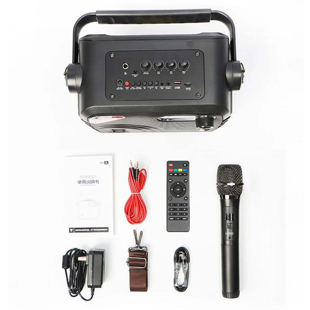 Wholesale Bluetooth Speaker High Range Speaker Multimedia Sound Box with UHF Wireless Mic Support Monitor Recording Broadcast