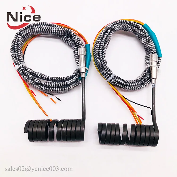 spring coil heater hot runner heater with stainless steel flexible cable