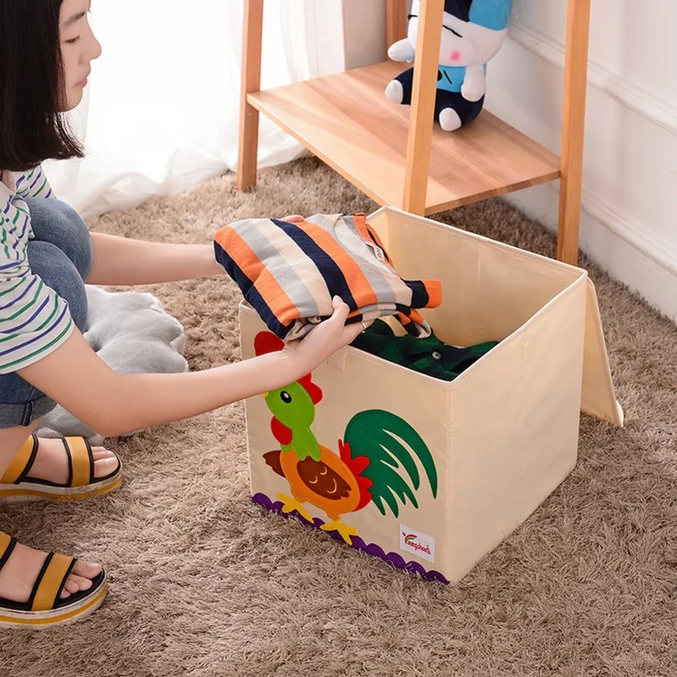 Large Capacity Design Stackable Storage Containers For Clothes Custom Pattern Box Storage Containers