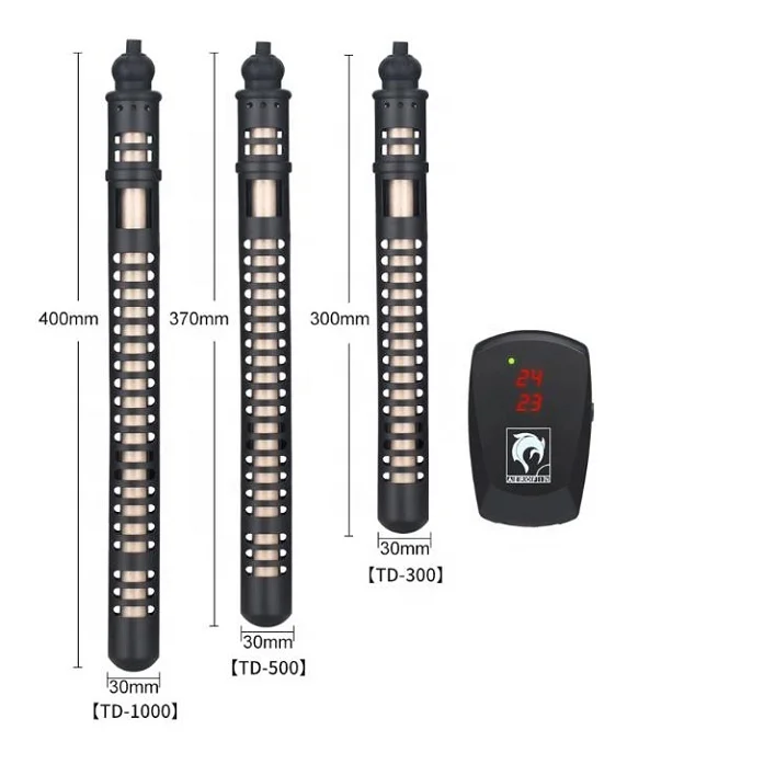 Aquarium Dual Display Submersible PTC Safe Heater Thermostat with External LED Temp. Controller for Saltwater &Freshwater