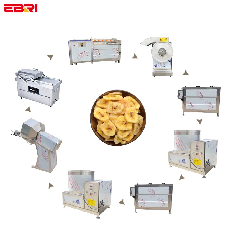 Industrial automatic banana chips production line banana slice cutting machine apple potato orange chips slicer machine