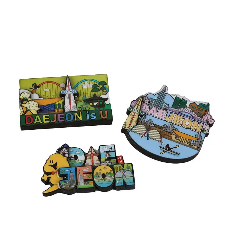 YIWU BaiWen Manufacturers  promotion wooden customized fridge magnet souvenir of wooden magnet fridge