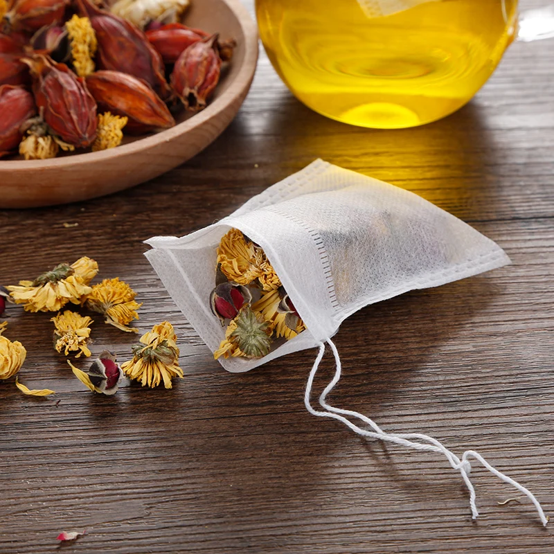 Non-Woven Drawstring Tea Bag Seal Filter Pouch Tool Herb Spice Supply