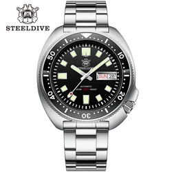 Day and Date Dive Watch! STEELDIVE Brand SD1970W 200M 20ATM Ceramic Bezel Sapphire Glass Autoamtic 6105 Turtle Dive Watch