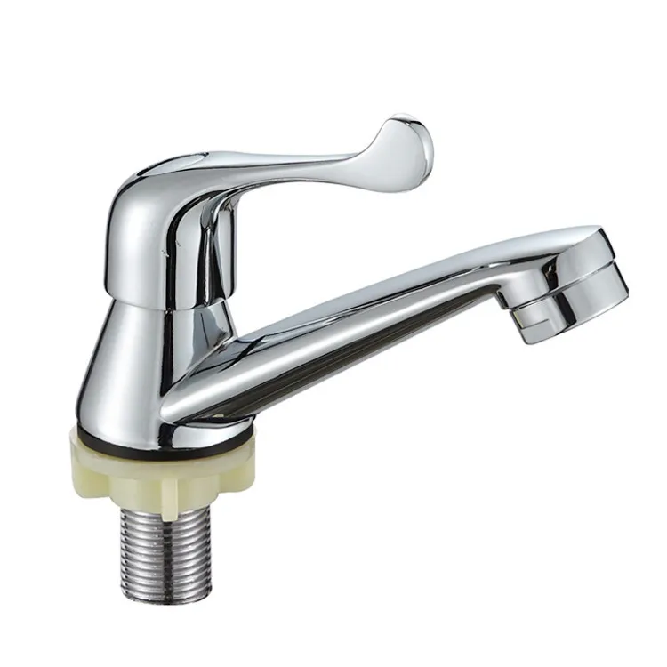 Cheap Deck Mounted Zinc Single Lever Chrome Plate Singe Cold Water Basin Laboratory Faucet For Bathroom Bacia torneira