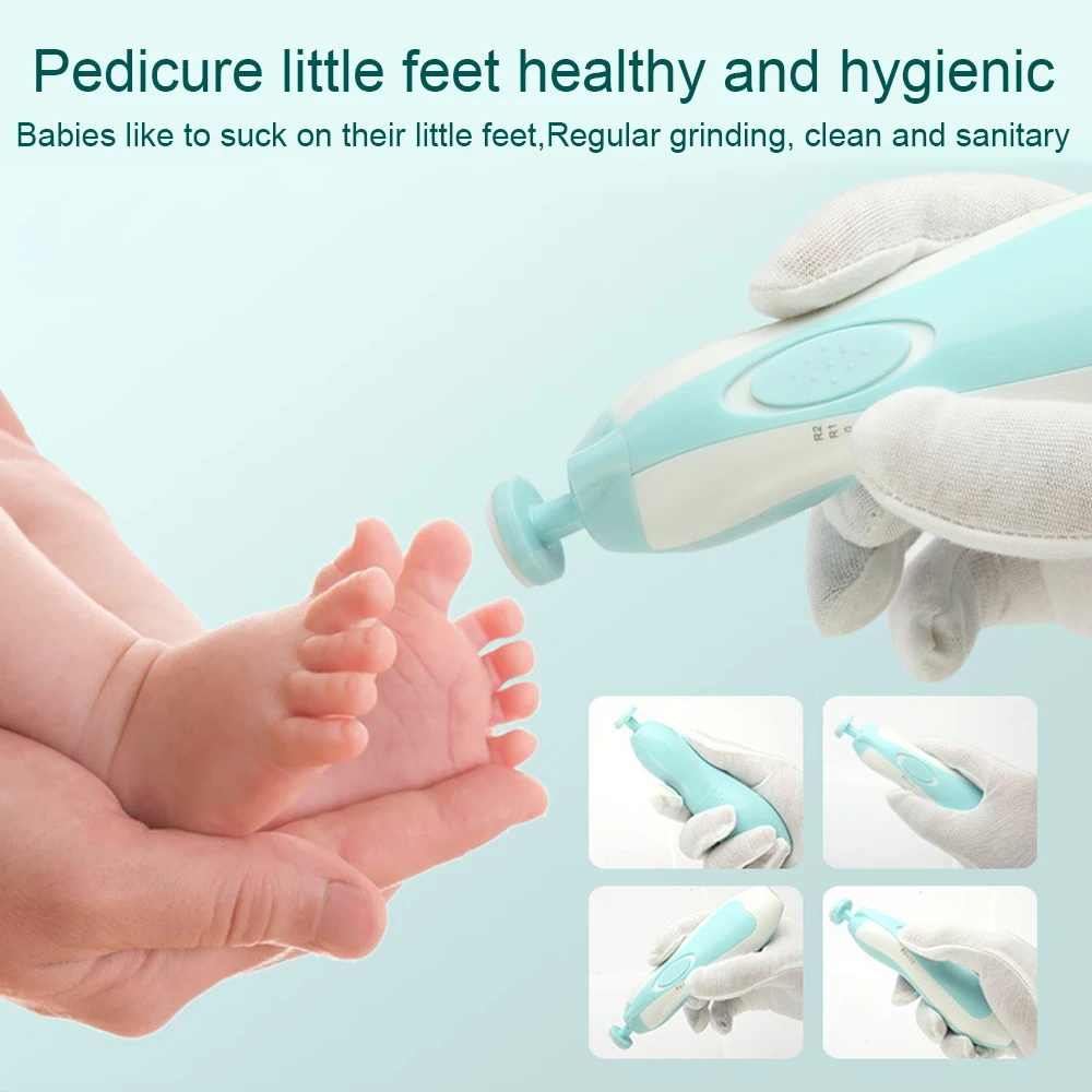 Multi-function Baby Manicure Set Electric Rechargeable Fingernail Care Set Baby Nail Grinder cutter Baby Nail drill Clippers