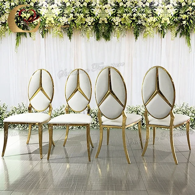 Wholesale stainless steel metal high back hall banquet chairs wedding and event