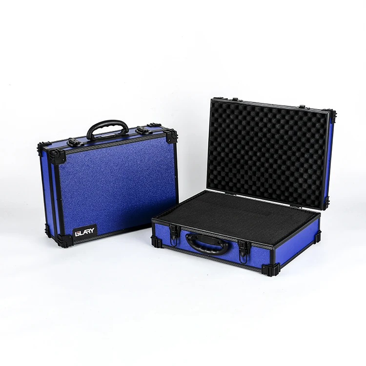 GLARY stackable hand tool case eva hard tool case box multi-function aluminum toolbox portable abs storage case for tools