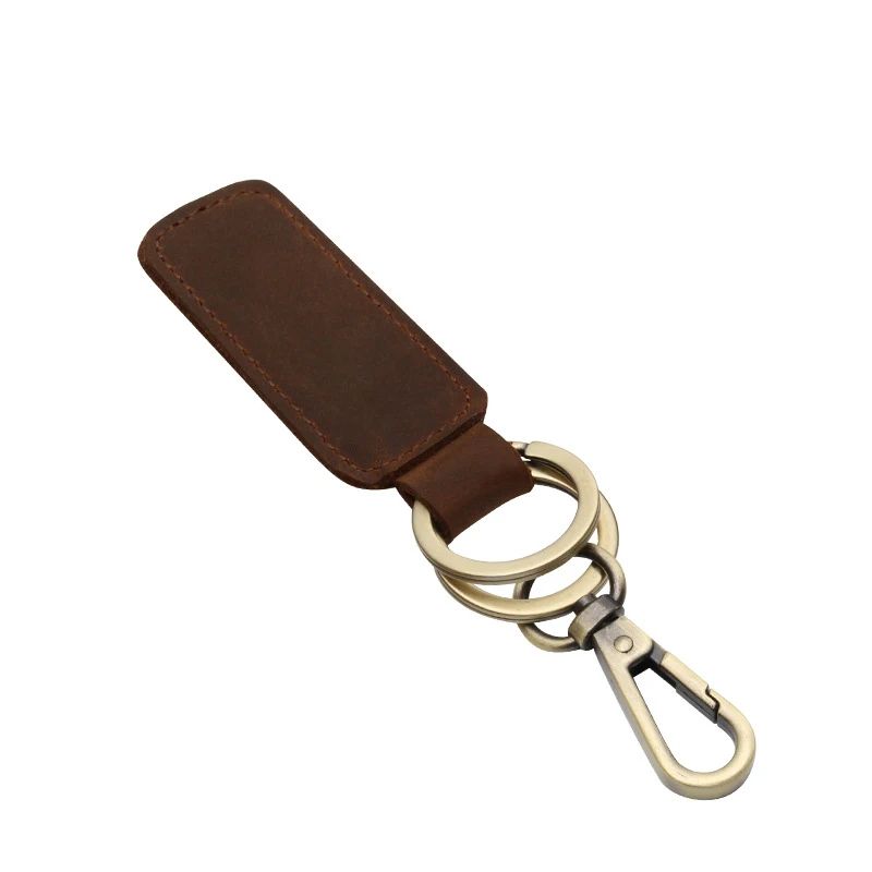 Wholesale Genuine Luxury Premium Retro Leather Key chain custom genuine leather keychain