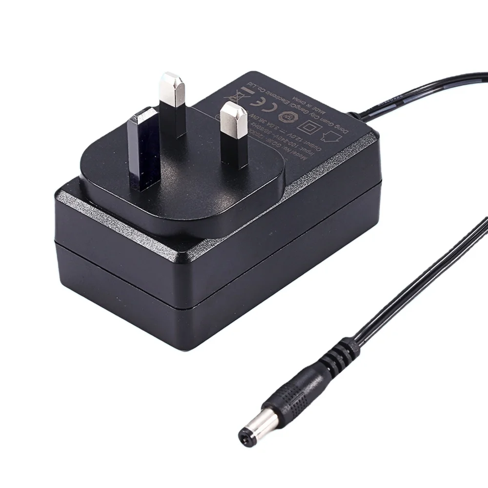 
Power Adapter in stock 12A 3A UK plug Ac Dc Adapter CE UK CA Certificated Power Adapters 