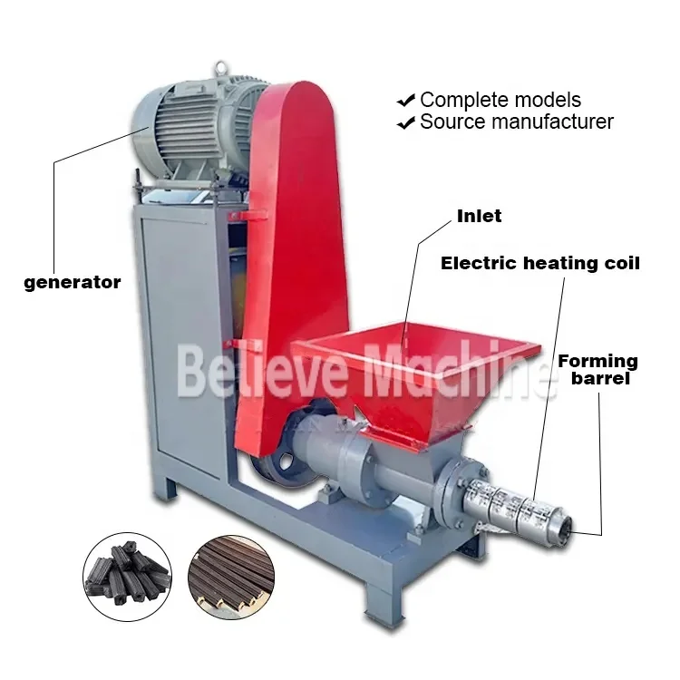 Hot sale sawdust making machine prices small briquette machine biomass briquette extruder machines wood sawdust