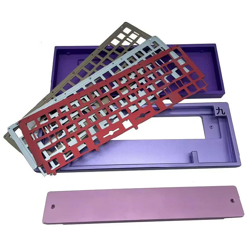CNC Machining Mechanical Custom Multicolor Anodizing Aluminum Keyboard Case Plate CNC Keyboard