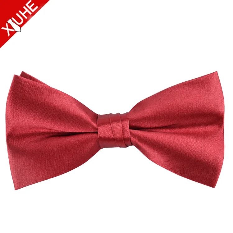 Solid Bowties Red Color Bow tie Wholesale Satin Solid mens Bowtie