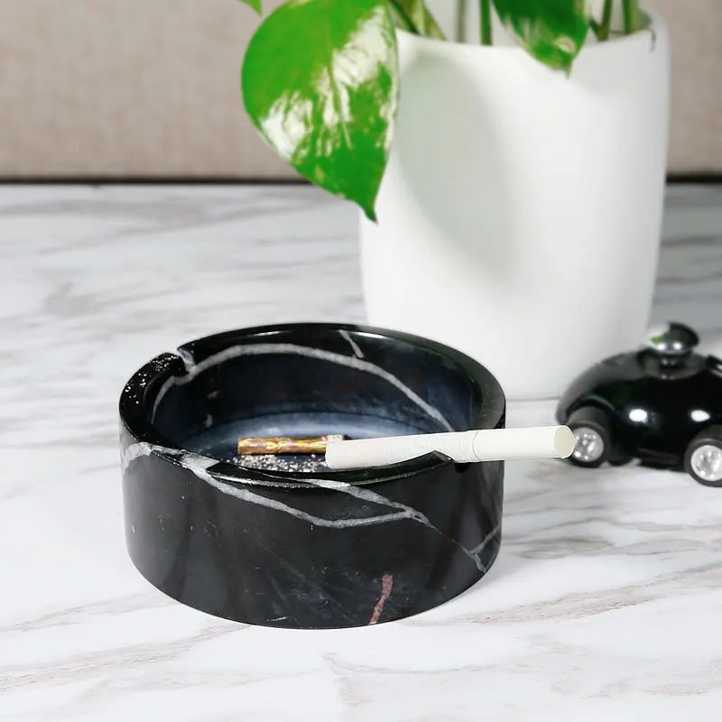 Wholesale Modern Design Marble Porcelain Cigarette Ashtray Ash Tray Round Shape Ash Holder For Home and Hotel