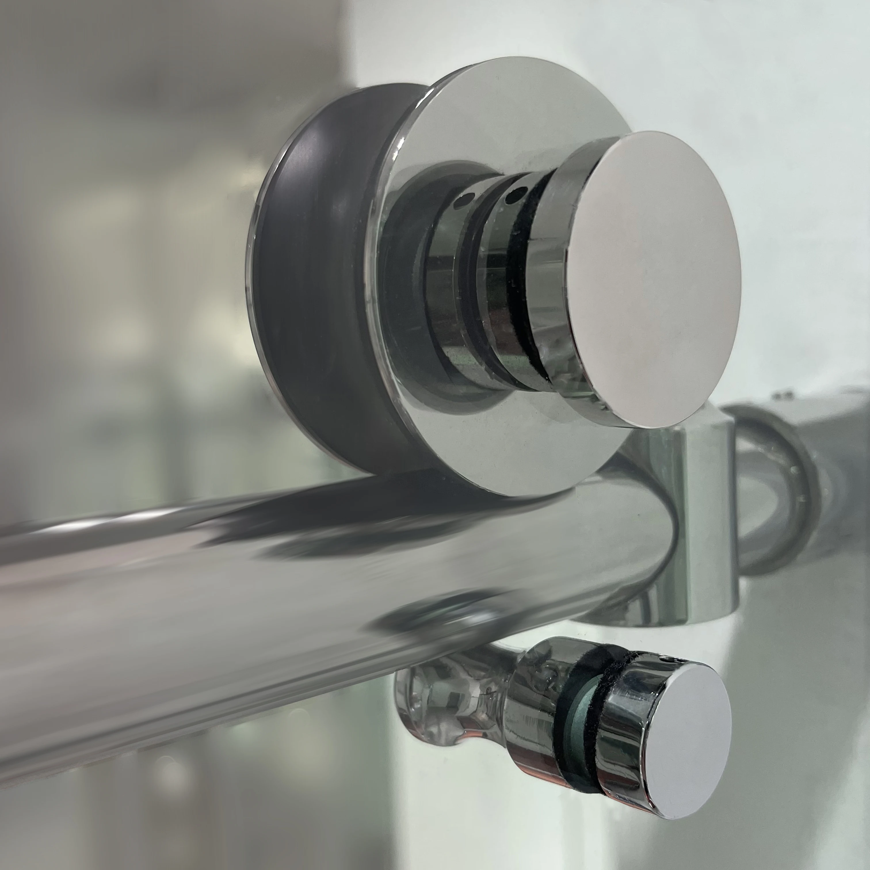 Hotel Moden Style Stainless Steel Tempered Glass Frameless  Aluminum Double Door Bathroom Sliding Shower Door