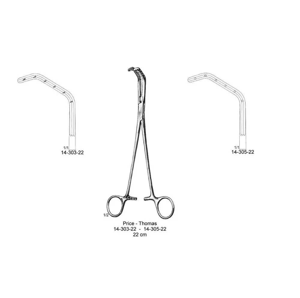 Thomas Price Manual Cardiovascular Orthopedic Surgical Instruments German Quality Stainless Steel Bronchus Forceps Jaws Clamp