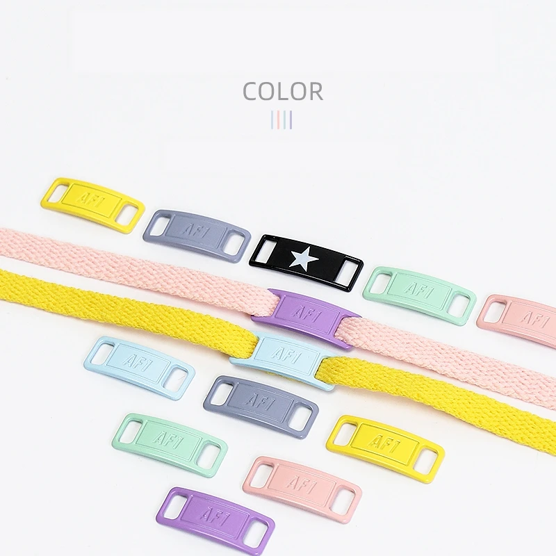 Metal Shoe AF1 Shoelaces buckle Accessories Decorations Metal Lace Lock DIY Sneaker Kits for all kinds of flat laces