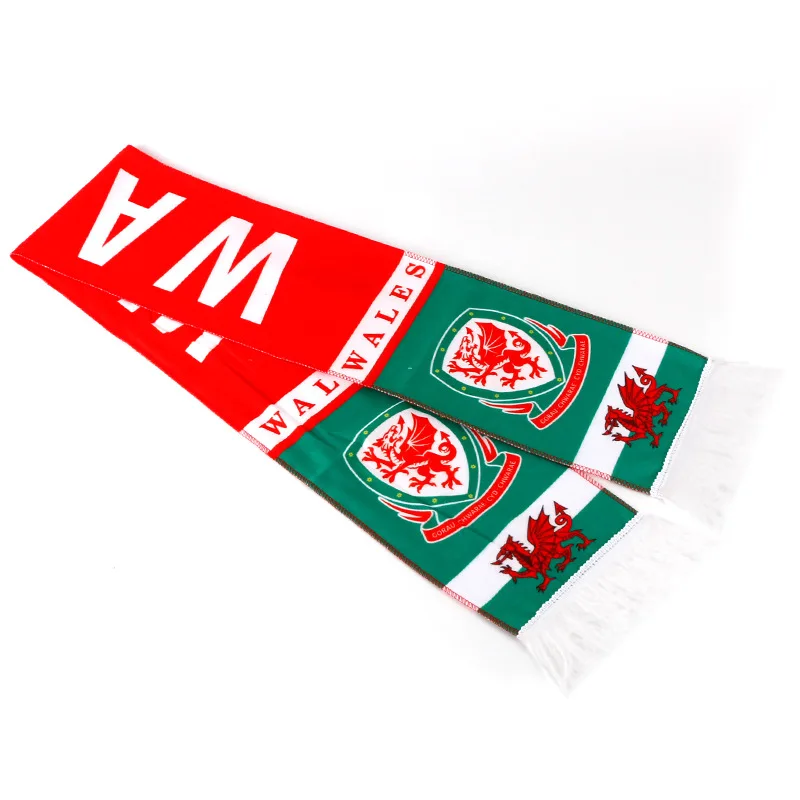 wholesale Wales soccer football scarf 2022 qatar world cup Custom Sports Souvenir football scarf, Germany football scarf