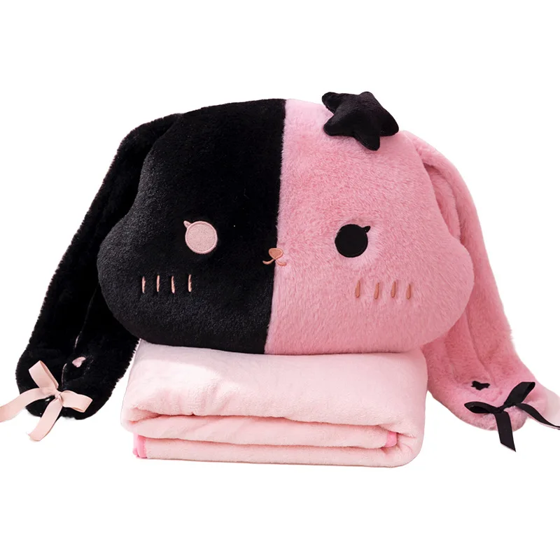 Customized Hot selling Girl Heart Japanese Cloud Rabbit Pillow Half Face Makeup Rabbit Pillow