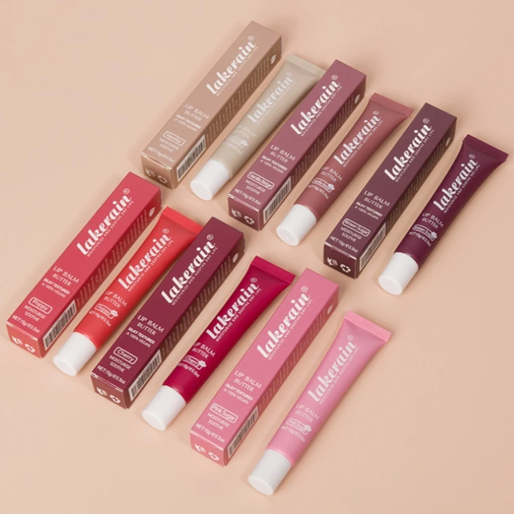 New Arrivals Organic Vegan Jelly Moisturizing Shea Butter Lipgloss 6 Color Tint Nourish Shine Liquid Lip Balm