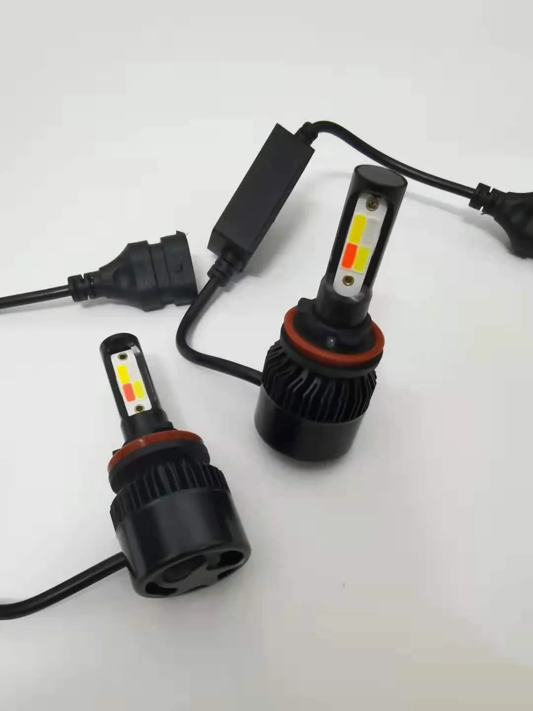 4-color flash led headlight H1 kit COB 8000LM 36W auto fog lamp driving bulbs s2 led headlight 4 color flash