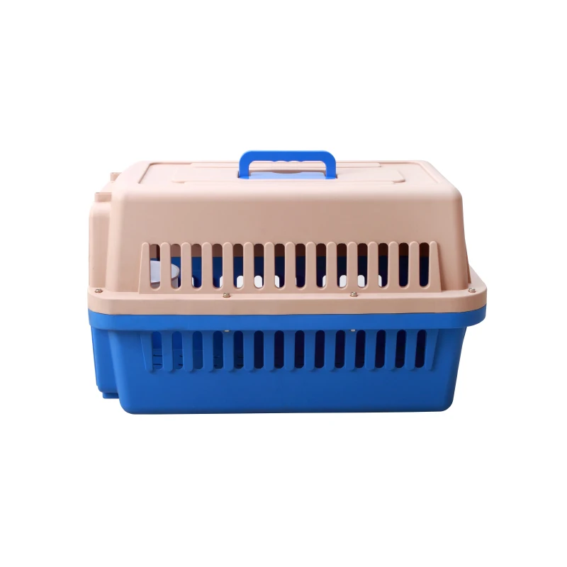  Quality Ventilation Airlines Approved Plastic Removable Durable Cat Dog Carrier Travel Trolley Outdoor Cage Pet Air Shipping