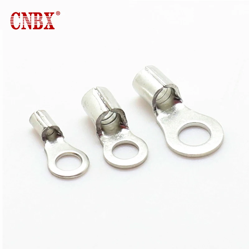CNBX RNB Series Uninsulated Copper Lugs Ring Naked Crimp RNB Non-nsulated Ring Cord End Terminal