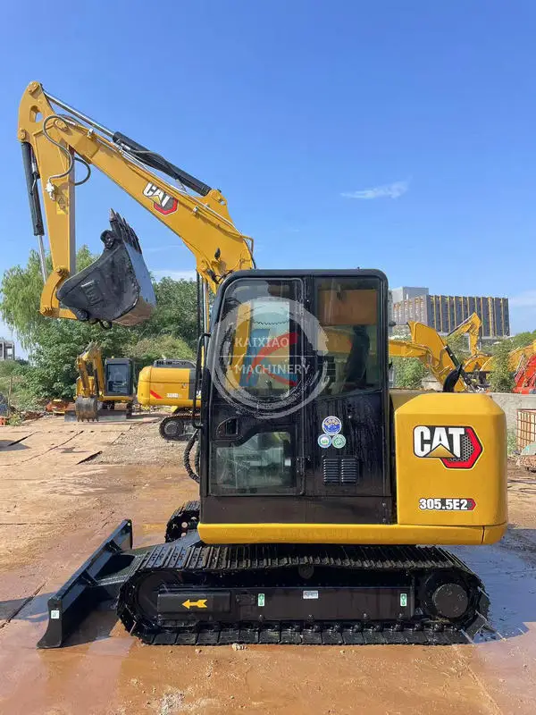 CAT 305.5E used excavator second hand excavator 5.5 ton in stock crawler digger hydraulic machine cheap  Low price