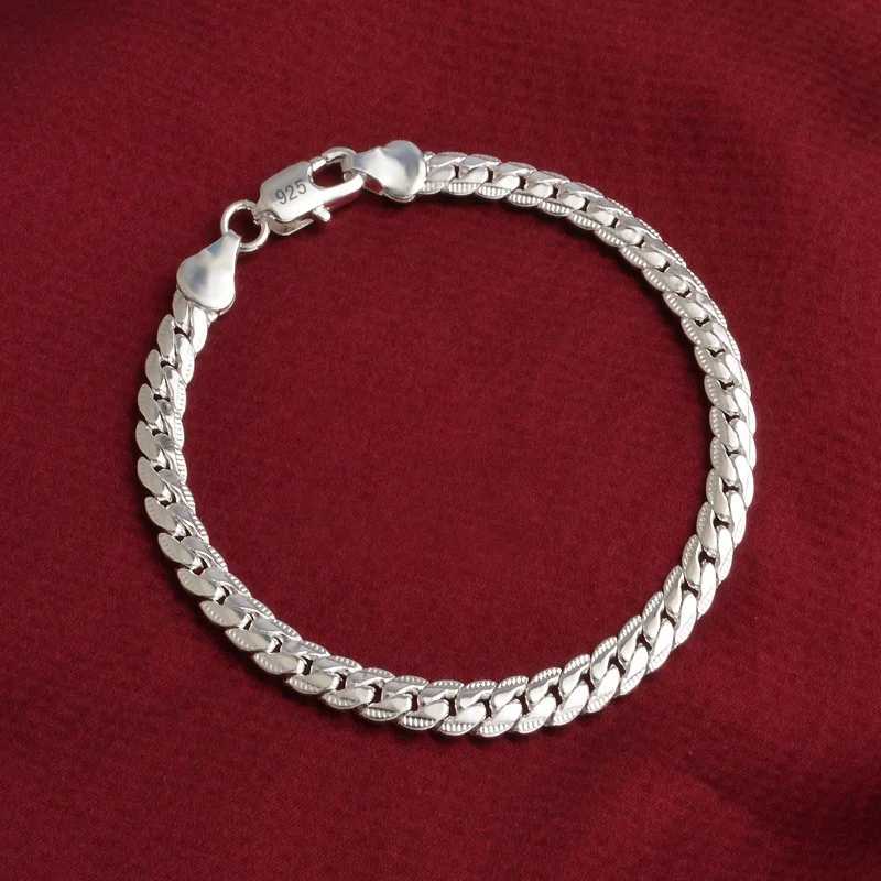 
Multi-style 925 silver fashion jewelry silver plated chain bracelet 