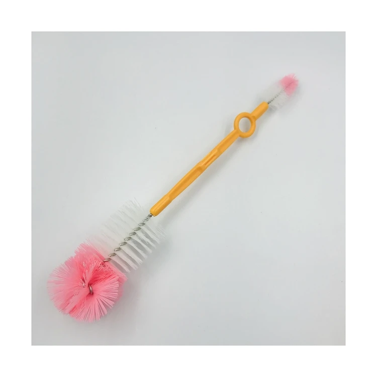 
New Product Custom Pp Handle Soft Feeding Bottle Cleaning Brush Baby Nipple Brush 