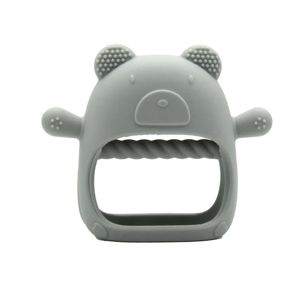 BPA Free Baby Chew Teething Toys Teether Fox Silicone  Soft Laser Bag OEM Customized Head Mold Animal Toxic Logo