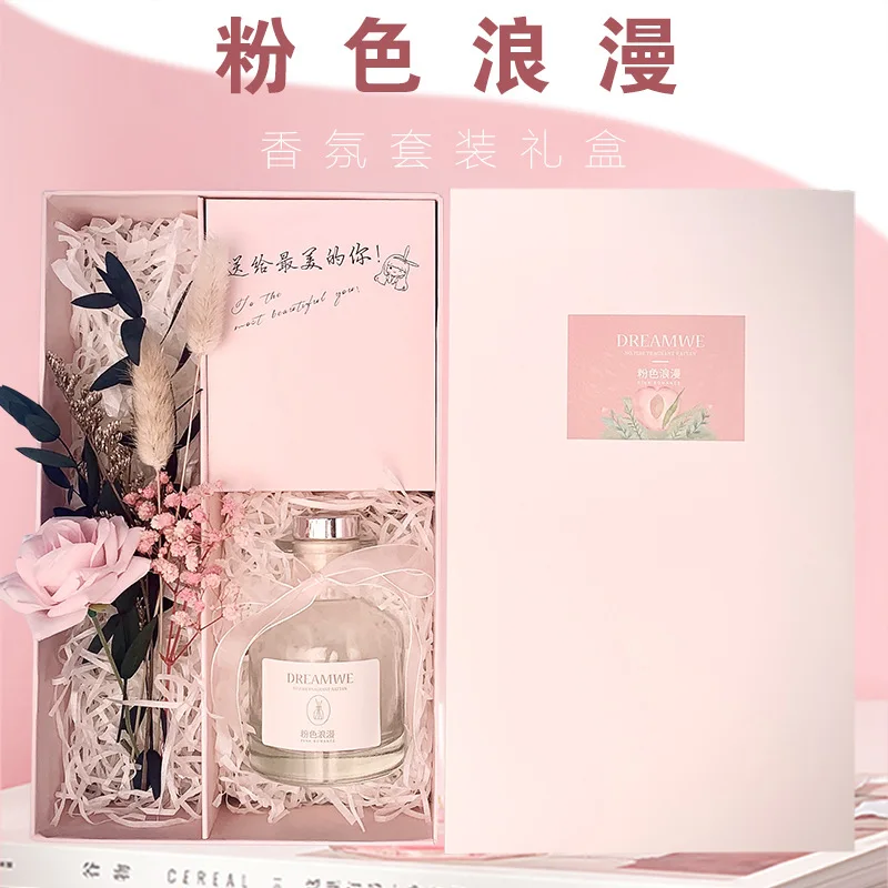 Factory Directly Fashionable Vintage Glass Bottle Fragrance Air Freshener Bathroom Hotel Dried Flower Reed Diffuser With Stick