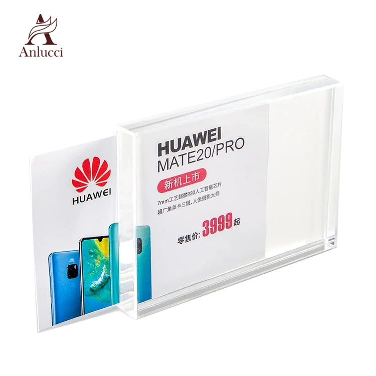 
Custom Non magnetic Table Card Transparent Acrylic Sign Holder Display desktop picture frames factory 