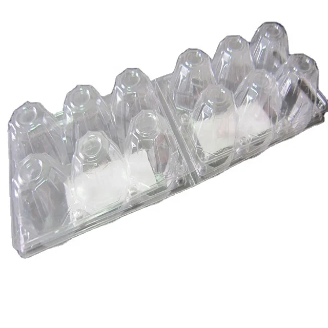 clear  6  12 cavity  plastic duck egg tray