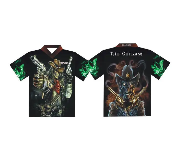 Custom Sublimation Darts Shirt Manufacturer Dart Button Jersey Printing Soft Zipper Dart Shirt