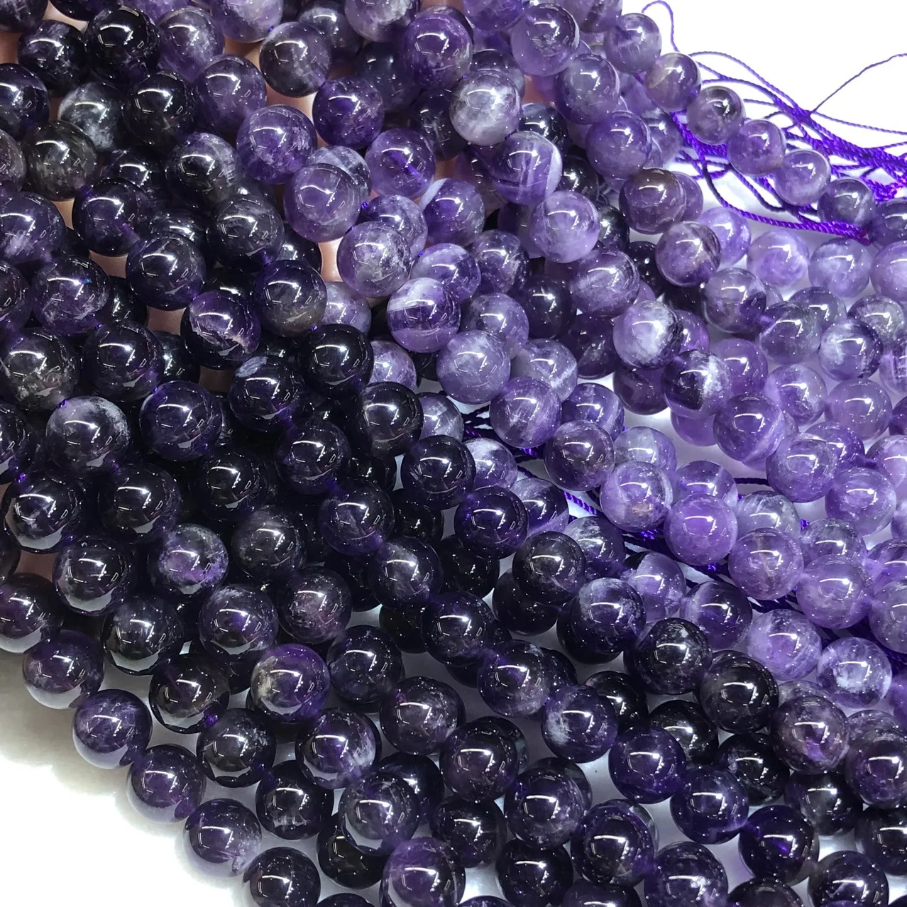 Natural amethyst bracelet semi-finished product wholesale deep amethyst factory direct sales